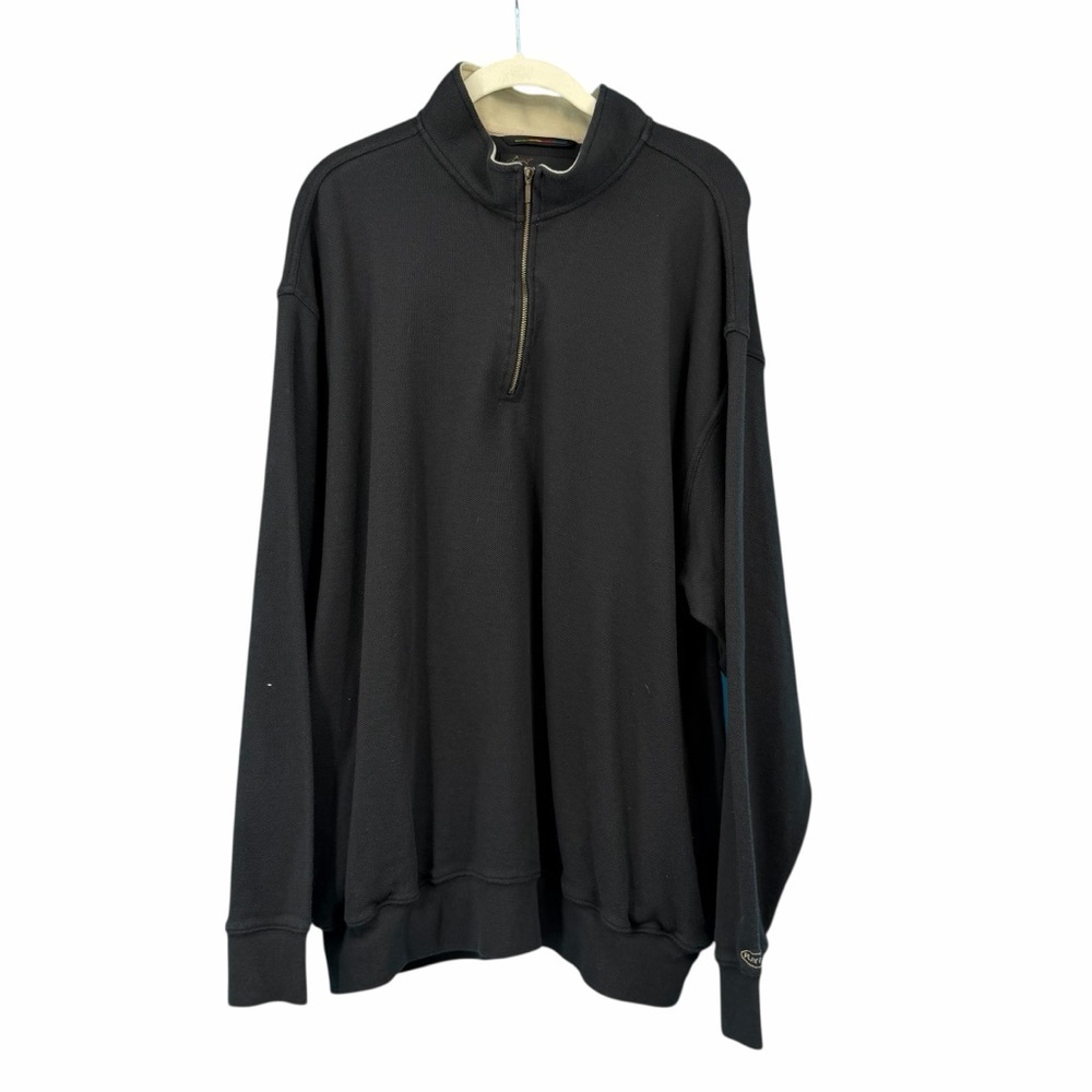 Greg Norman Collection Black Zip-Up Play DRY Sweater